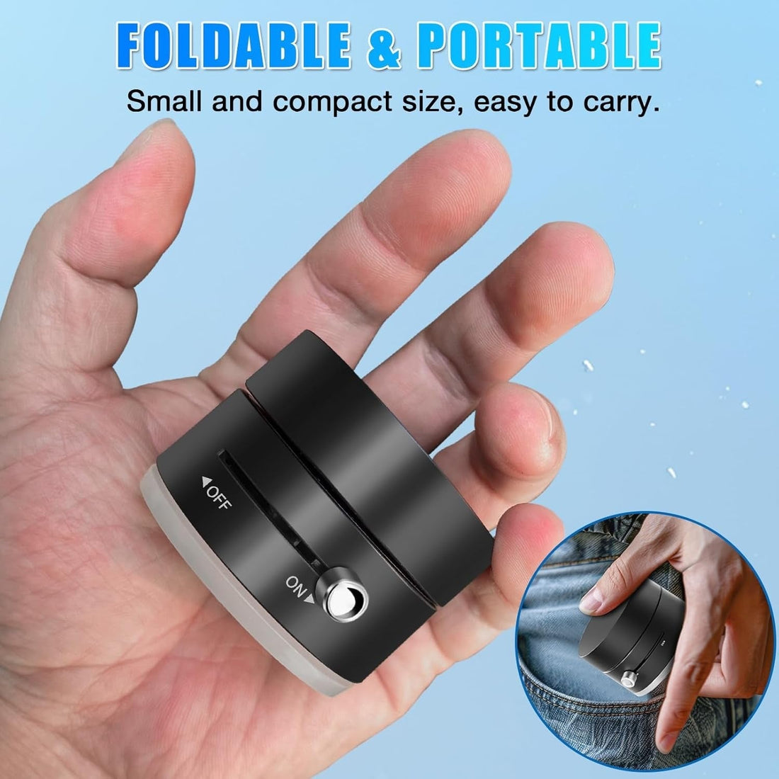 Vacuum Magnetic Suction Cup Folding Swivel Stand – Double-Sided Universal Mobile Phone Holder
